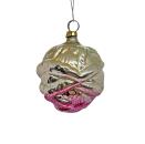 Antiker Christbaumschmuck, Rosenblüte, Lauscha um 1920