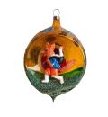 Indent diorama ball with fox and goose around 1950