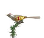 Antiker Christbaumschmuck, Vogel auf Zwicker um 1930