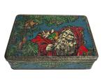 Antique tin box / Christmas motif with santa