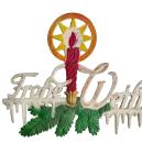 Merry Christmas decorations made of embossed cardboard, circa 1930