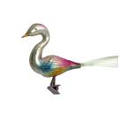 Glasornament,  Schwan / Vogel auf Zwicker, 50er Jahre
