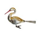 Glasornament,  Schwan / Vogel auf Zwicker, 50er Jahre