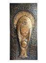 Mid century Kupfer Relief, S. Cellini, Madonna mit Kind