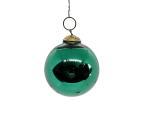 Green Biedermeier Kugel, Meisenthal Vergo​ (5 cm)