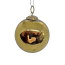 Golden Biedermeier Kugel   (5 cm)