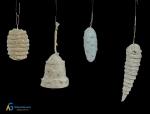 4 Spun cotton Ornaments, ca. 1900