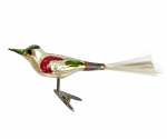 Lauscha song bird on clip, around 1950