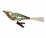 Lauscha song bird on clip, around 1920