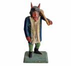 Grulicher Krippenfigur,  Teufel / Krampus mit Keule  (7 cm)