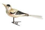 Lauscha song bird on clip, around 1920