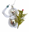 Eskimo Mädchen - Gablonzer Chenille Figur, 60/70er Jahre