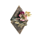 Blumenampel aus Karton, beglimmert, um 1920