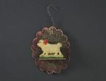 Cardboard ornament with Dog, ca. 1940