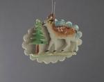 Cardboard ornament with deer, ca. 1930