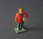 Grulicher Krippenfigur "Gabenbringer mit Taube" (7 cm)