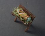 Grulicher Krippenfigur " Krippe mit Baby Jesus " (5 cm)