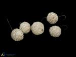 5 Spun cotton Snowballs, ca. 1900