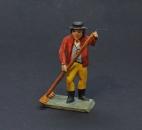 Grulicher Krippenfigur " Bauer mit Rechen " (7 cm)