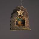 Beglimmertes Ornament mit Engel Oblate ~ 1930