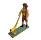 Grulicher Krippenfigur " Musikant mit Alphorn " (7 cm)