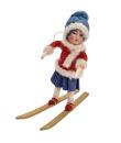Heubach Spun Cotton Girl on Ski, ca. 1910