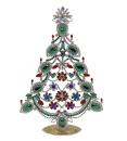 Bunter glitzernder Christbaum aus Strass Steinen - Gablonz, 29 cm